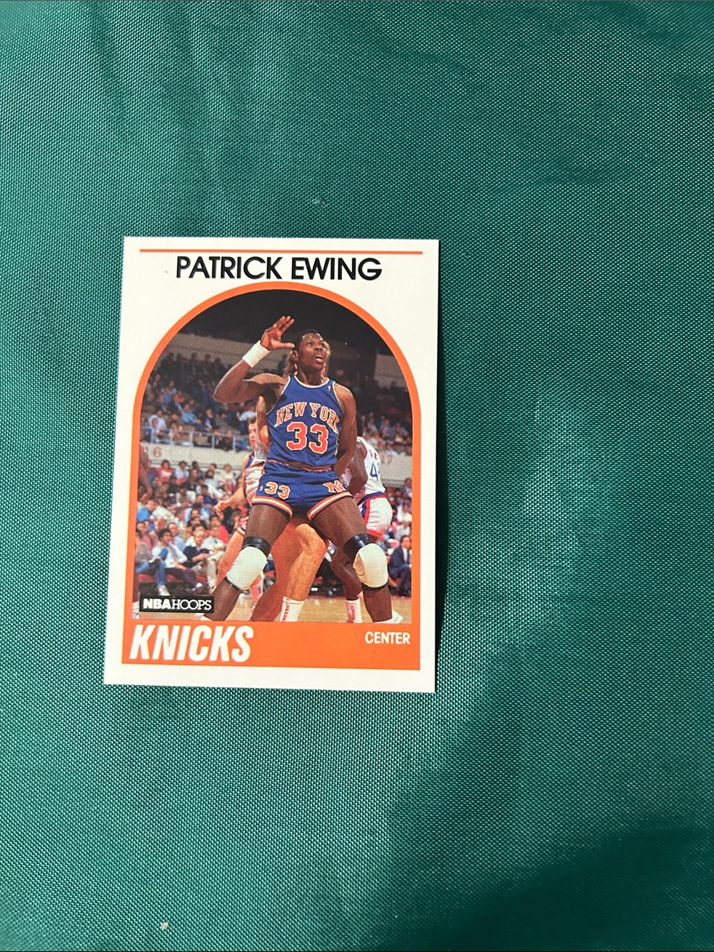 Patrick Ewing Knicks NBA Hoops Trading Card - Blue/Orange